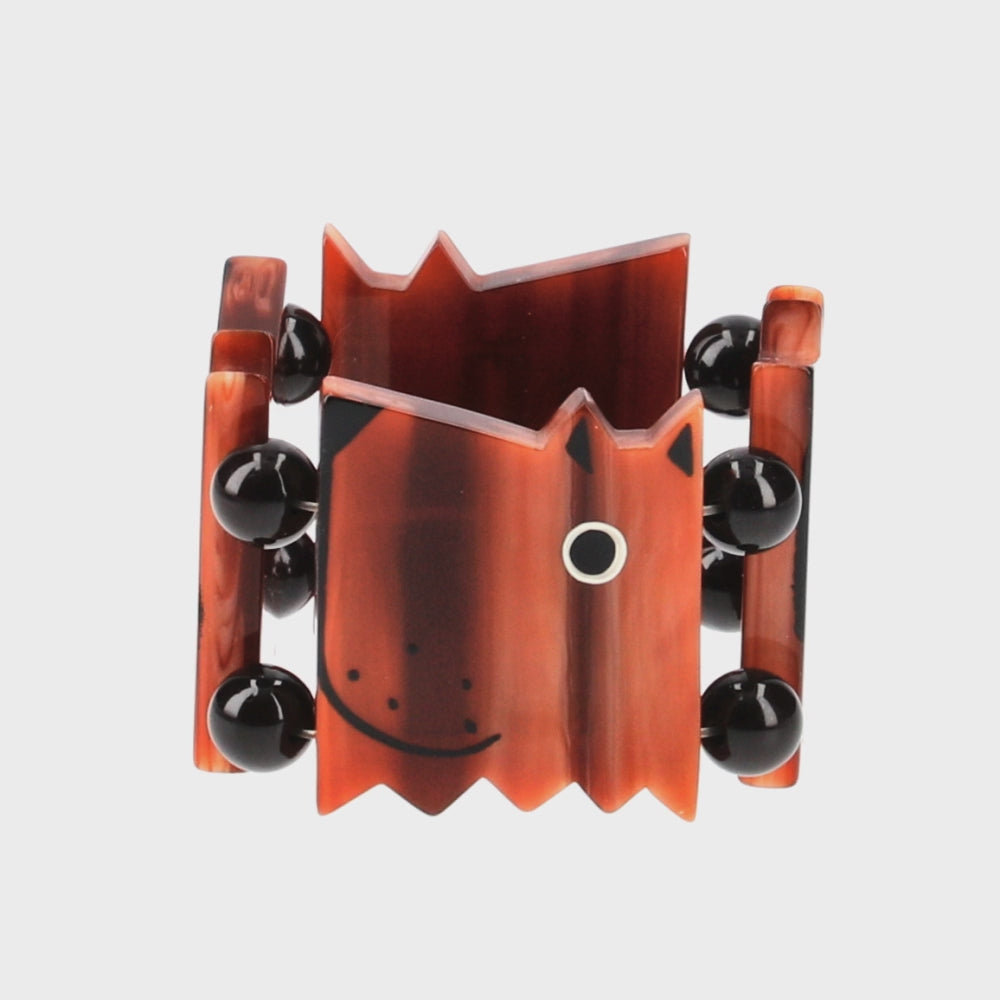 Caramel Brown and Black Head Dog Bracelet
