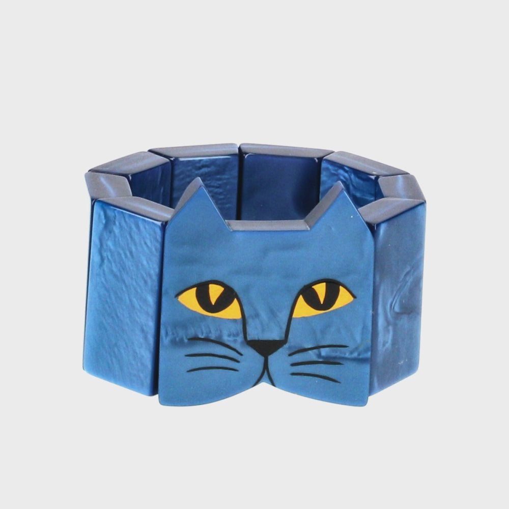 French Blue Cat Head Bracelet 