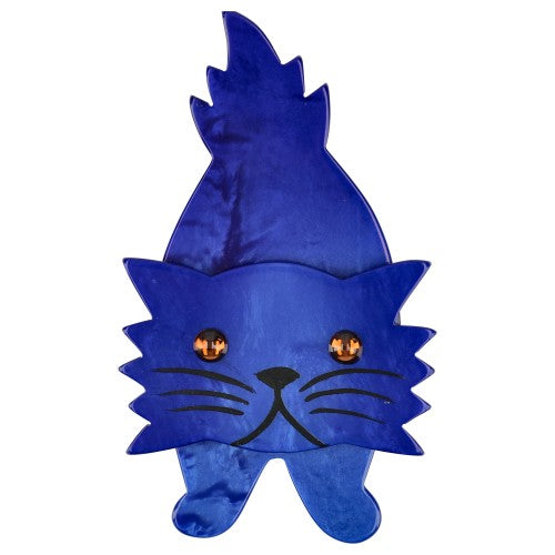 Night Blue Roc Cat Brooch