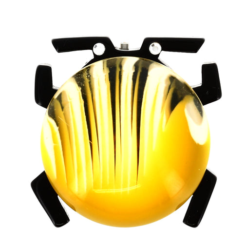 Yellow Beetle Brooch