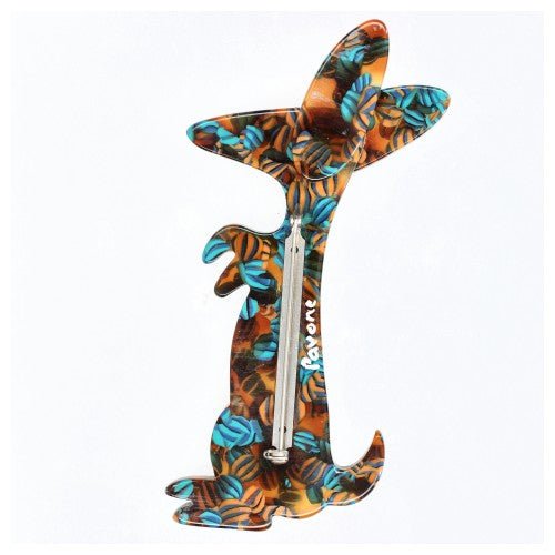 Scottish Boogie Bunny Rabbit Brooch - Galalith – Vintage Jewelry - handcrafted by Pavone by Pavone