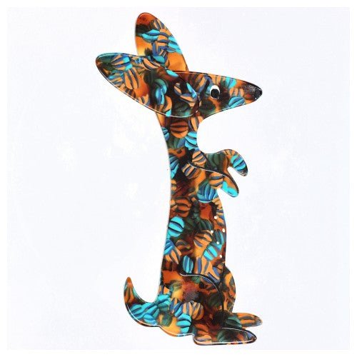 Scottish Boogie Bunny Rabbit Brooch - Galalith – Vintage Jewelry - handcrafted by Pavone by Pavone
