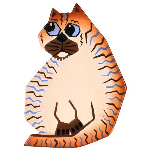 Siamese Sitting Matou Cat Brooch