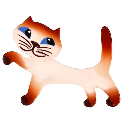 Siamese Titi Cat Brooch - Galalith – Vintage Jewelry - handcrafted by Pavone by Pavone