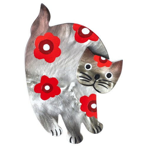 Mineral Beige Marimekko Titus Cat Brooch 