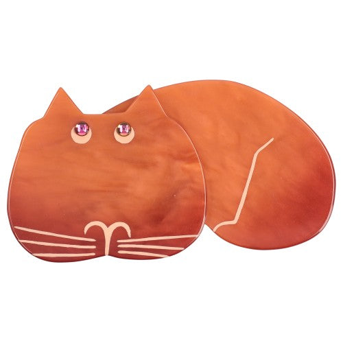 Ginger-Orange Tommy Cat Brooch 