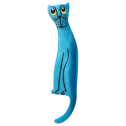 Turquoise Blue Spaghetto Cat Brooch - Galalith – Vintage Jewelry - handcrafted by Pavone by Pavone