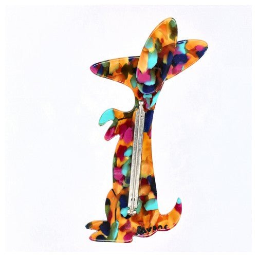 Tutti Frutti (turquoise blue) Boogie Bunny Rabbit Brooch - Galalith – Vintage Jewelry - handcrafted by Pavone by Pavone