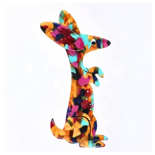 Tutti Frutti (turquoise blue) Boogie Bunny Rabbit Brooch - Galalith – Vintage Jewelry - handcrafted by Pavone by Pavone