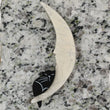 White Moonlight Cat Brooch with silver glitter