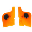 Orange Elephant Earrings clips in galalith