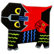 Black and Red Picasso Cat