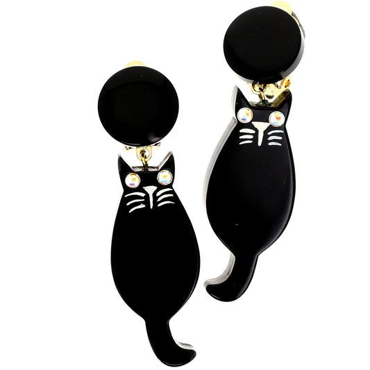 Black Kitten Earrings