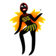 Black and Yellow Josephine Brooch