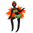 Black and Mango Josephine Brooch