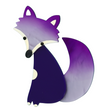 Purple and Lilas Ladyfox Fox Brooch