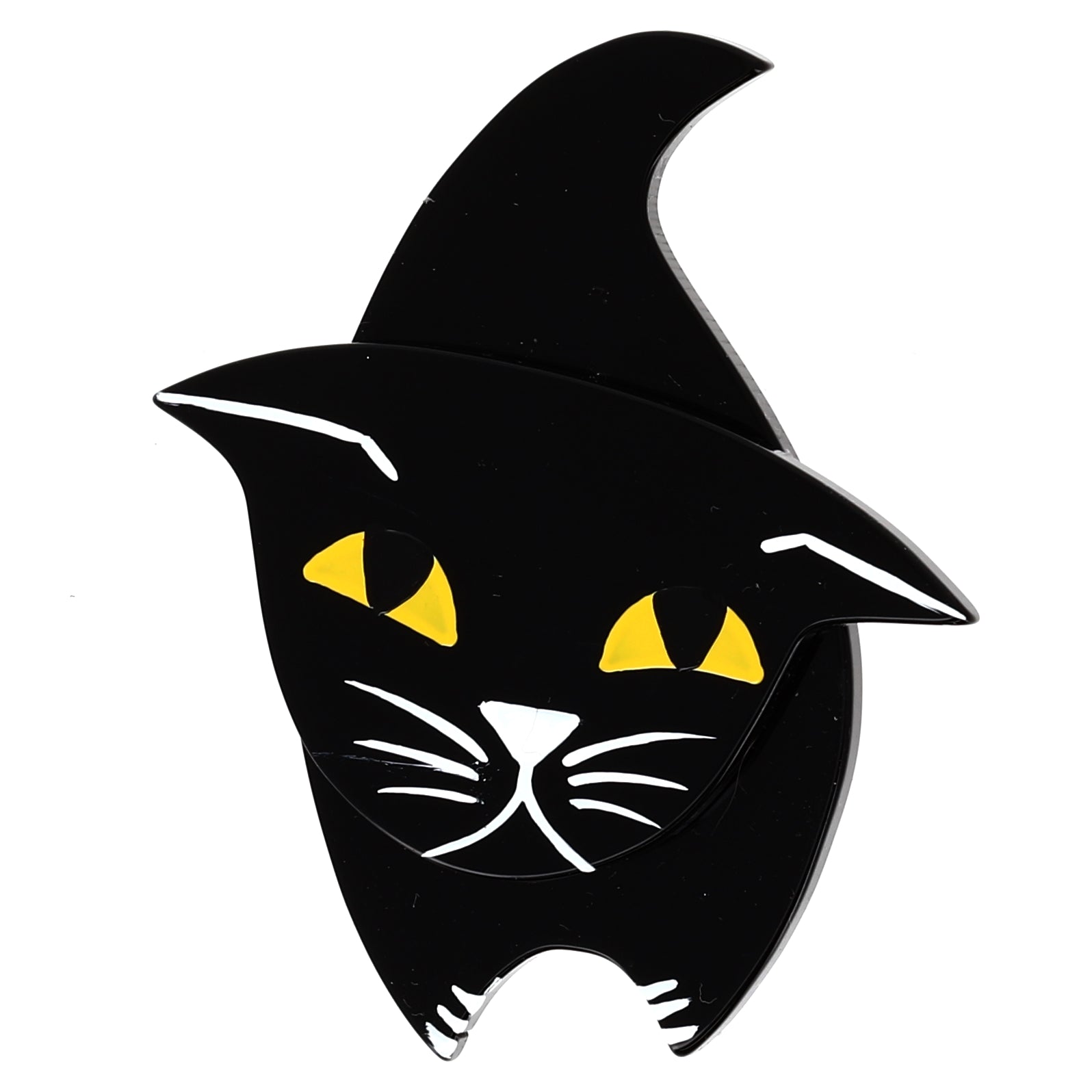 Black Zorro Cat Brooch