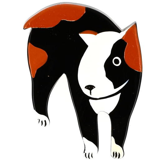 Bull Terrier Dog Brooch - Galalith – Vintage Jewelry - handcrafted by Pavone by Pavone