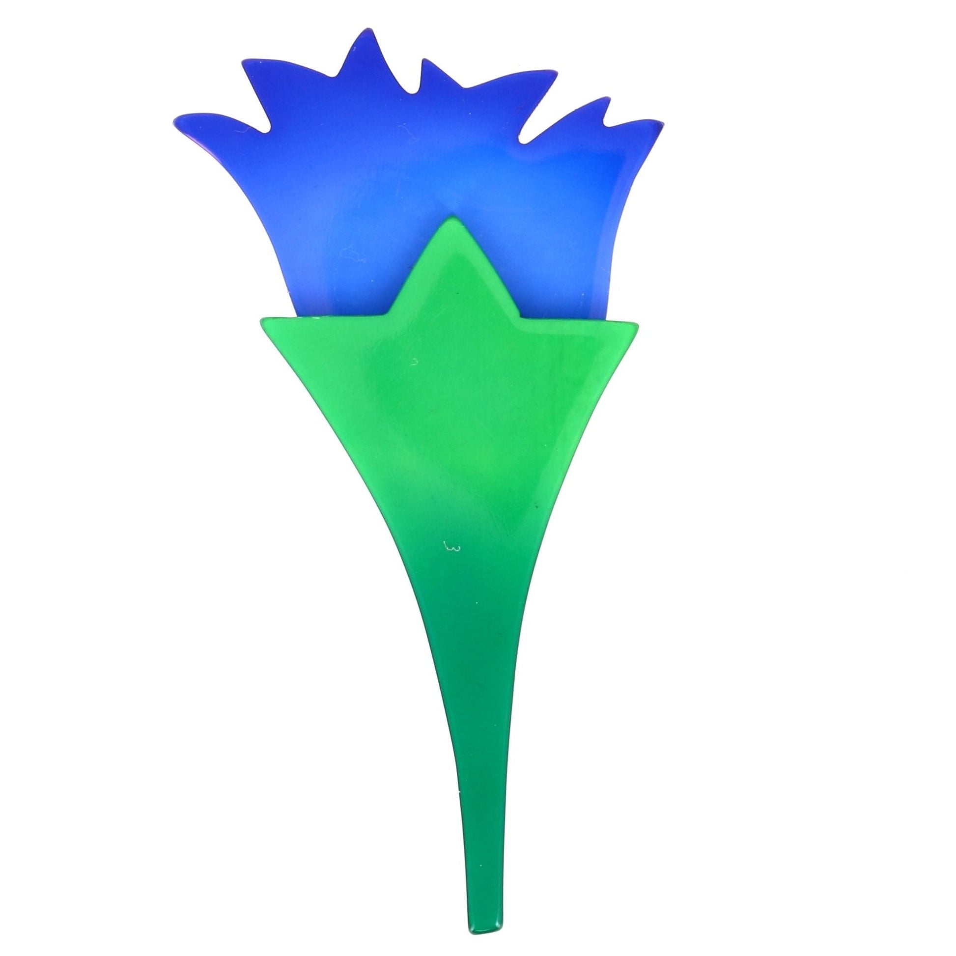 Cobalt Blue Tulip Flower Brooch - Galalith – Vintage Jewelry - handcrafted by Pavone by Pavone