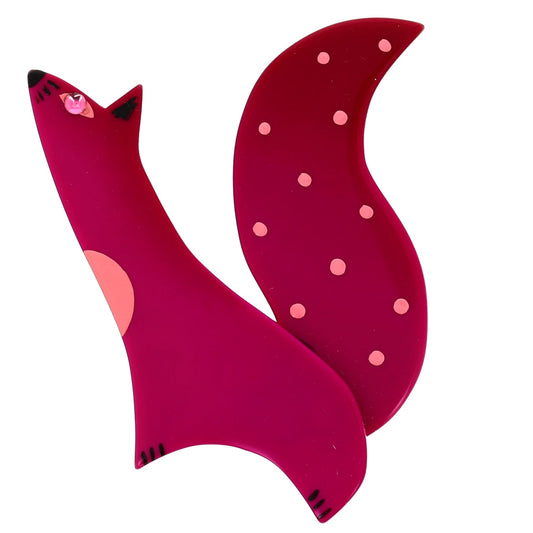 Cyclamen Cassegrain Squirrel Brooch - Galalith – Vintage Jewelry - handcrafted by Pavone by Pavone