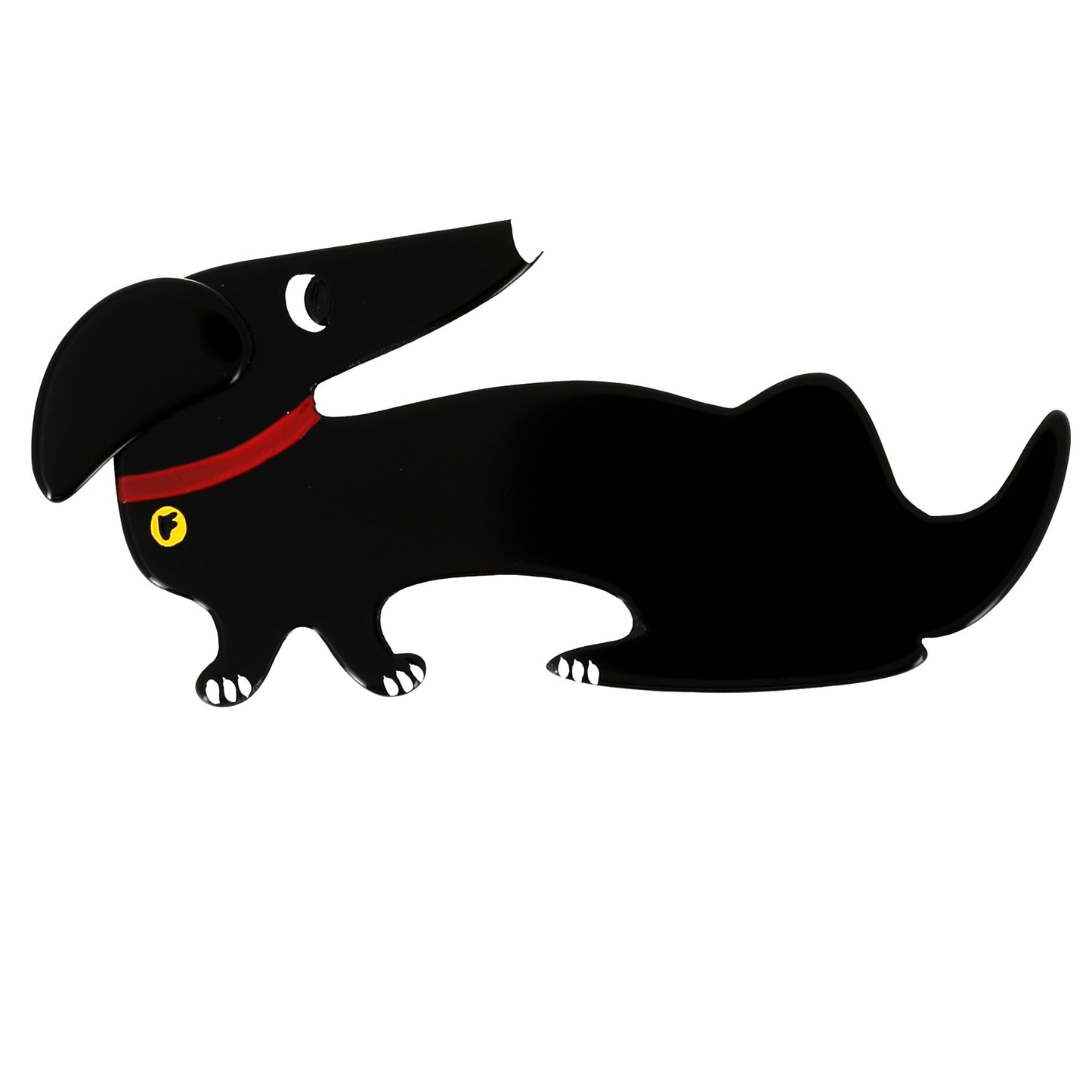 Black Dachshund Fifi Dog Brooch
