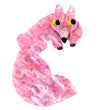  Pink Boreal Goupil Fox Brooch 