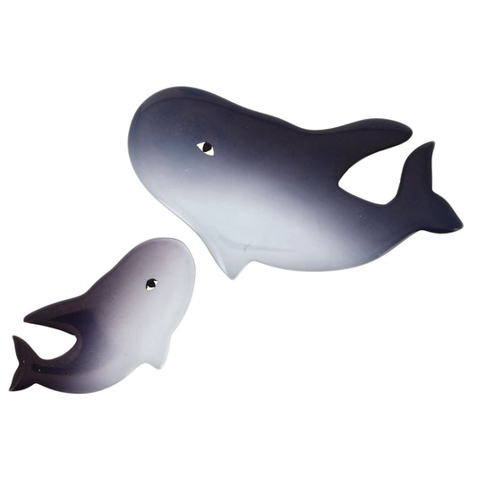 Gray Whales Brooch - Galalith – Vintage Jewelry - handcrafted by Pavone by Pavone