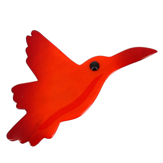 Hummingbird ginger Brooch - Galalith – Vintage Jewelry - handcrafted by Pavone by Pavone