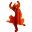 Orange and Ginger Small Jazzy Cat Brooch