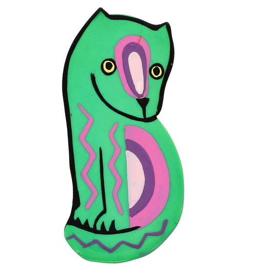 Lagoon Green Sonia Cat Brooch - Galalith – Vintage Jewelry - handcrafted by Pavone by Pavone