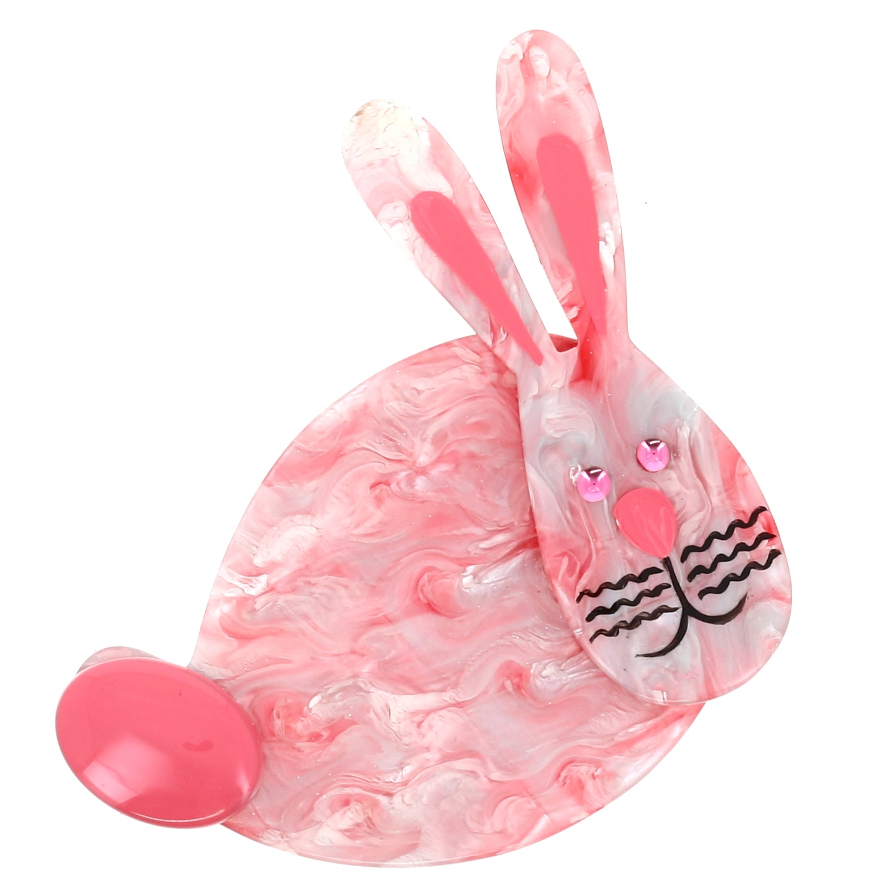 Candy Pink Pumpkin Rabbit Brooch