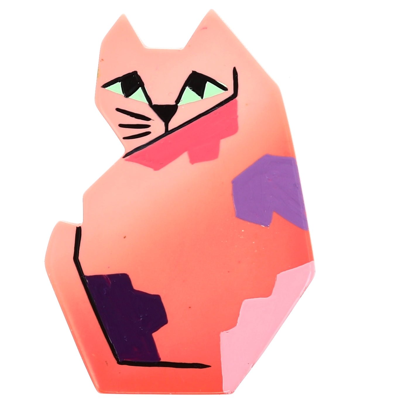 Light Pink B10 Cat Brooch - Galalith – Vintage Jewelry - handcrafted by Pavone by Pavone