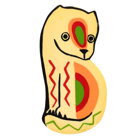 Light Yellow Sonia Cat Brooch - Galalith – Vintage Jewelry - handcrafted by Pavone by Pavone