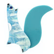 Small Azur Blue With Patterns Cassegrain Squirrel Brooch