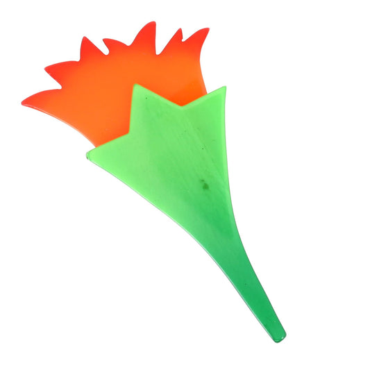Orange Tulip Flower Brooch - Galalith – Vintage Jewelry - handcrafted by Pavone by Pavone