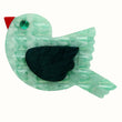 Almond Green with patterns Paloma Brooch