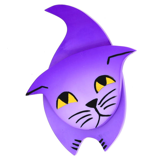 Parma Zorro Cat Brooch - Galalith – Vintage Jewelry - handcrafted by Pavone by Pavone