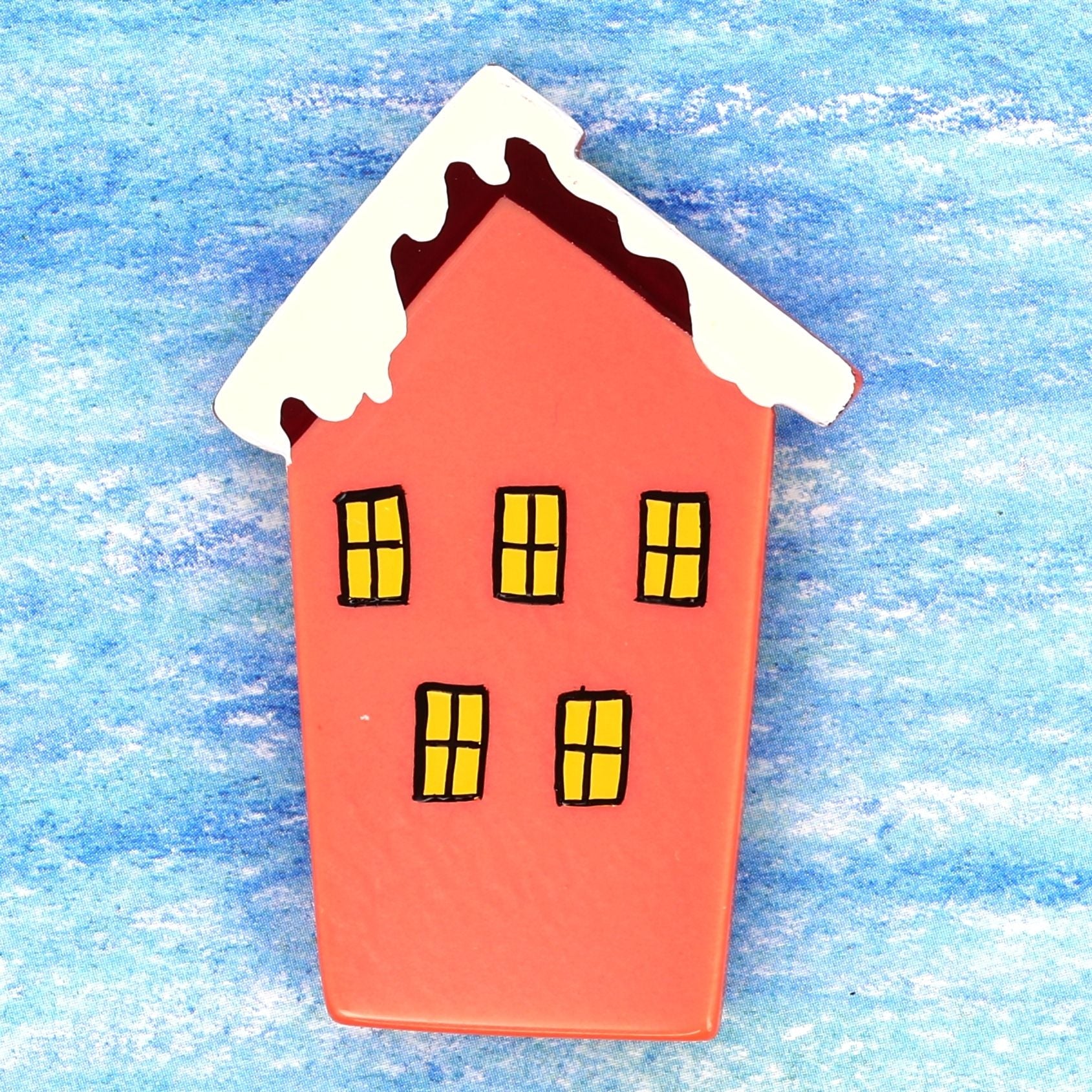Pink Little House Brooch (Mini Brooch) - Galalith – Vintage Jewelry - handcrafted by Pavone by Pavone