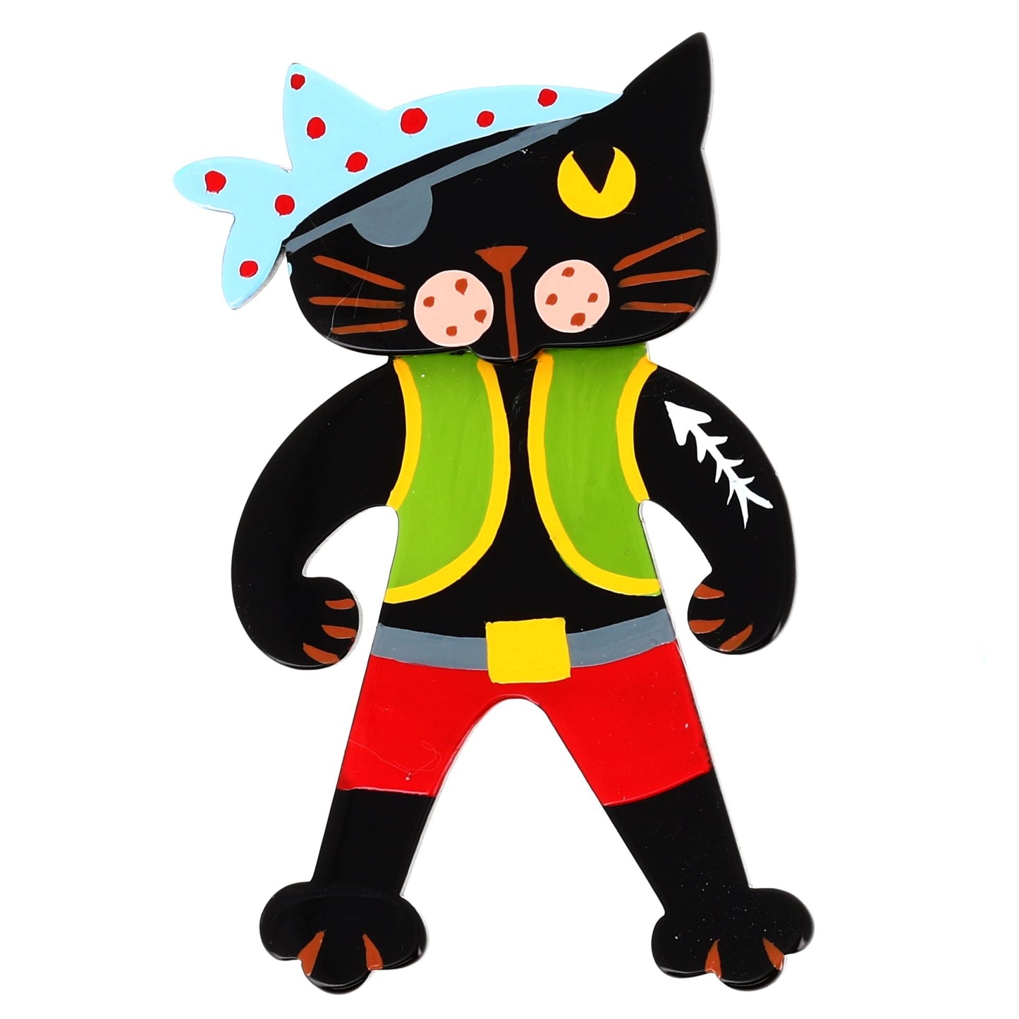 Anise Pirate Cat Brooch PM