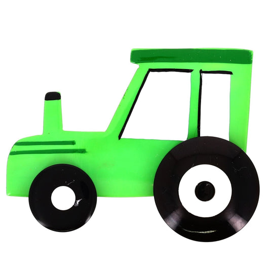 Spring green Tactor Brooch - Galalith – Vintage Jewelry - handcrafted by Pavone by Pavone