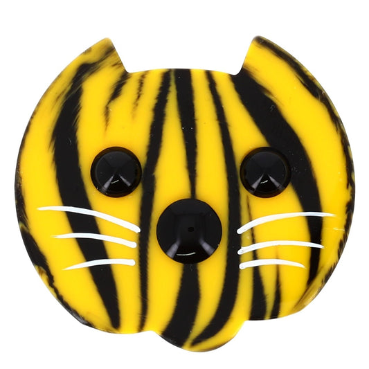 Yellow Head Tiger Tiger Brooch - Galalith – Vintage Jewelry - handcrafted by Pavone by Pavone
